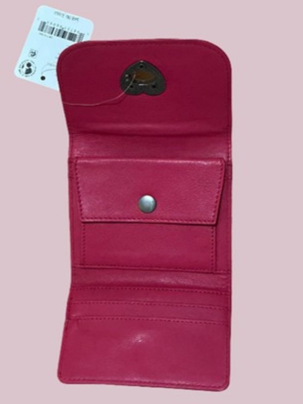 NWT Free People “Lock It Up” Leather Tri-Fold Wallet – Pink 💖 - Picture 6 of 6